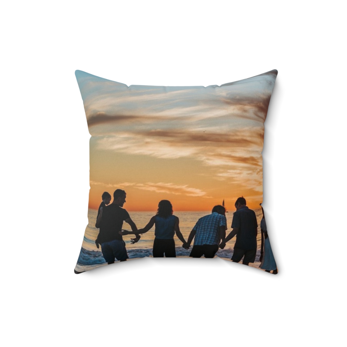 Cuscino - esempio mockup con foto famiglia