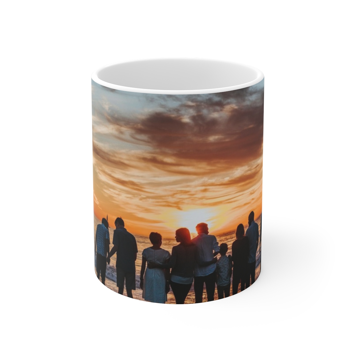 Mug 11oz con una foto di famiglia stampata full-wrap
